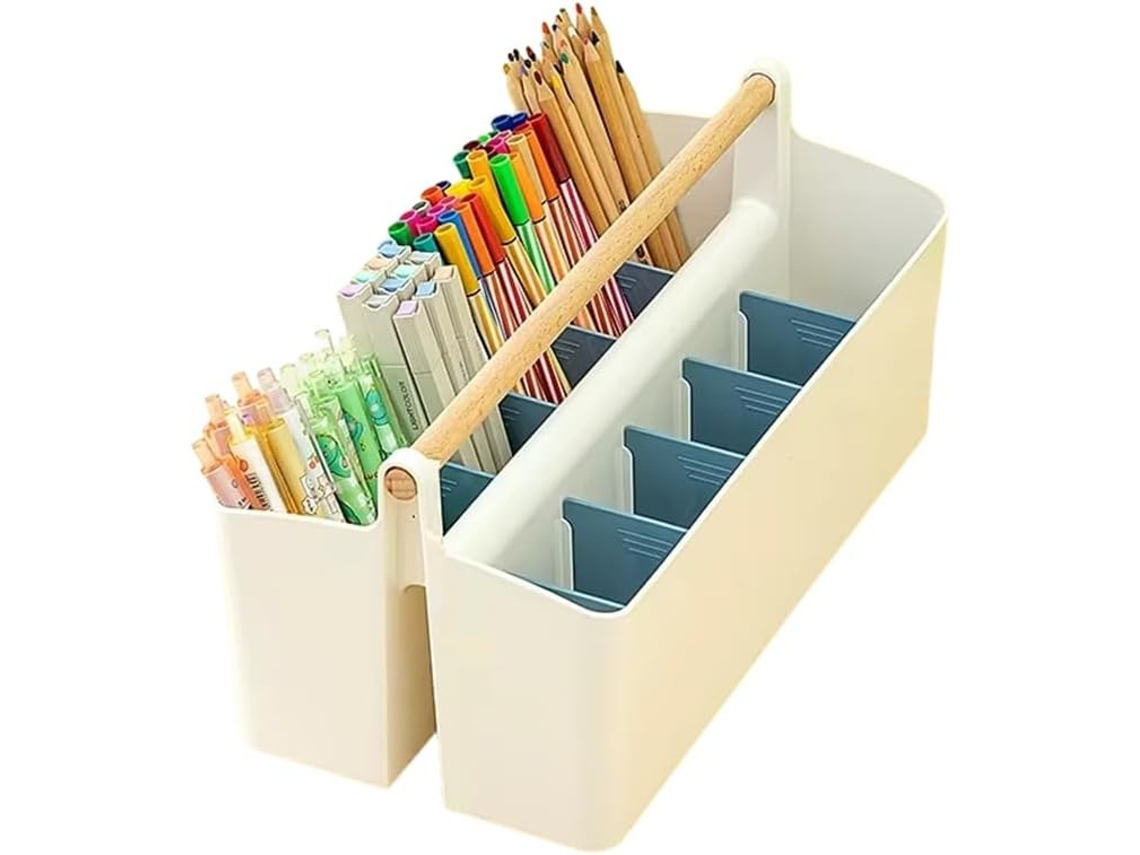 Organizador Portátil De Gran Capacidad Para Acuarelas, Artículos De Papelería Y Lápices.