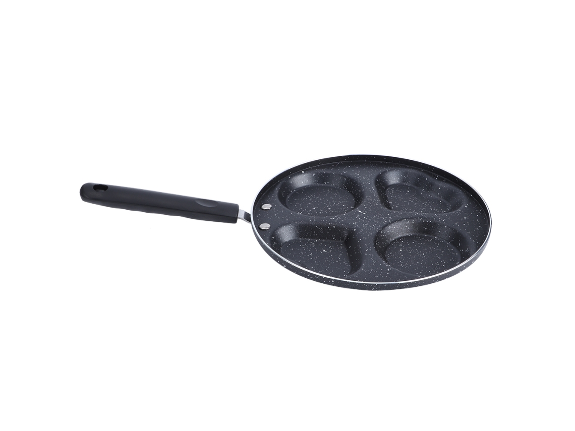 Sartén Multifuncional Antiadherente De 4 Agujeros De 24,5 Cm Para Desayunos Y Cocina.