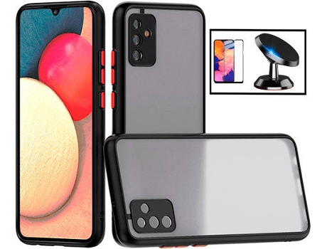 Kit Carcasa Trasera Protección Cámara + Protector de Pantalla Samsung Galaxy M52 5G GIFT4ME Negro