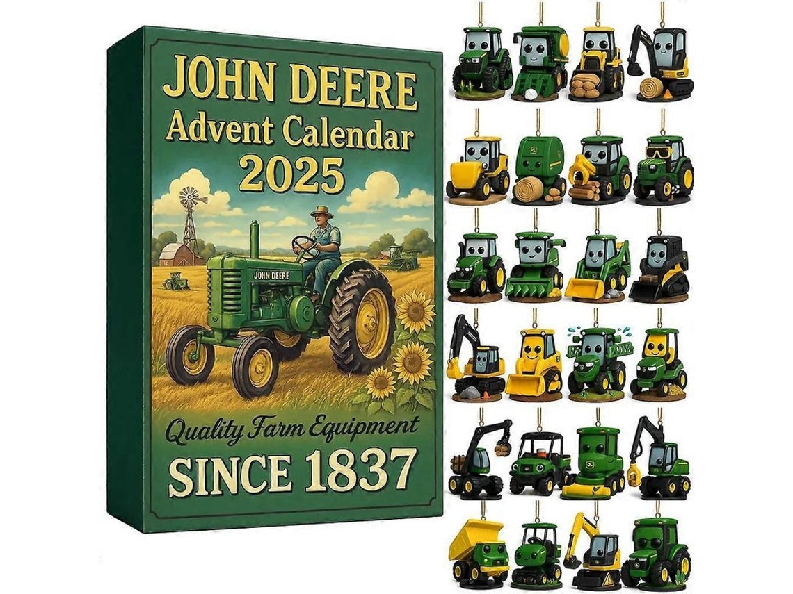 2026altiro-calendario De Cuenta Regresiva Para Navidad 2025 Con Regalos De Tractores Y Autos Deportivos Americanos.