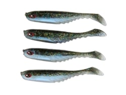 4pcs Isca Artificial Ar48 T Tail Pvc Macia 75mm/3.2g Duas Cores Wobblers Para Pesca