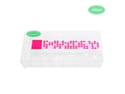 500 Puntas De Uñas Postizas Profesionales De Gel Uv Acrílico Con Caja De Color Transparente Para Manicura Casera.