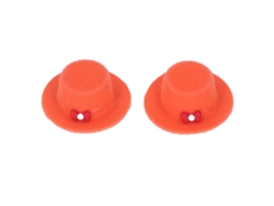 2 Piezas De Sombreros De Fiesta Para Casa De Muñecas 1/12, Mini Lazos Decorativos, Accesorios Naranjas