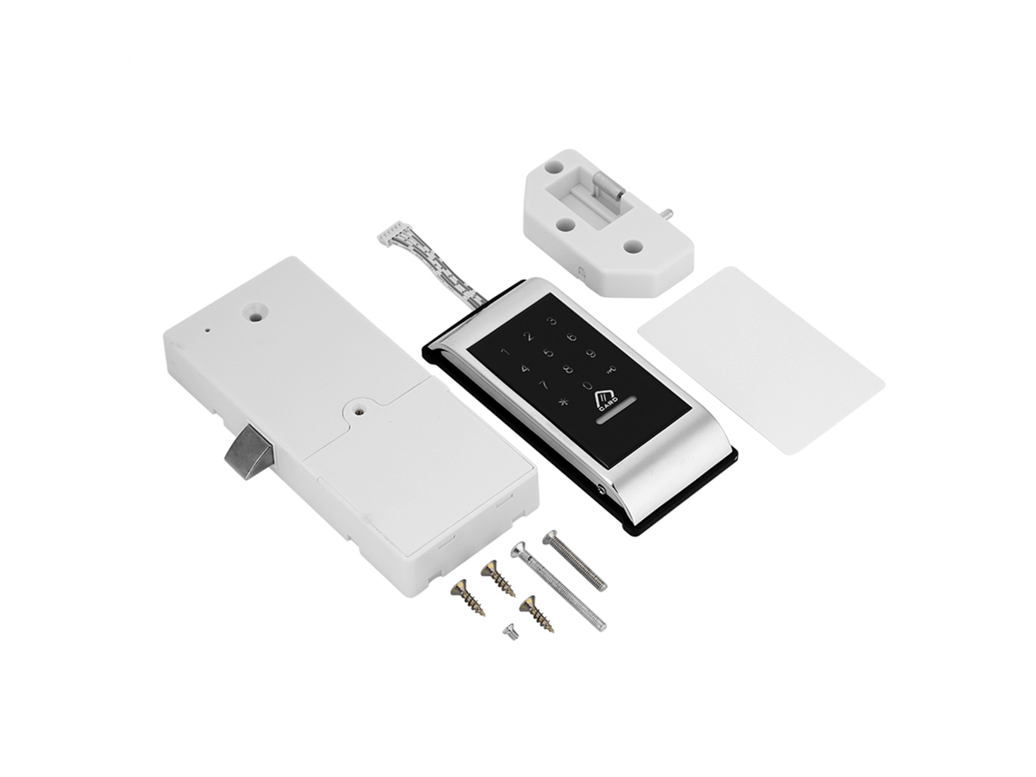 Cerradura digital con teclado táctil para armario plateado