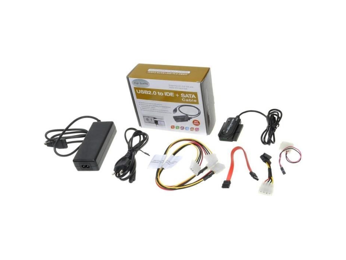 Adaptador Premiumcord Usb 2.0 Ide Sata Con Cable Y Fuente De Alimentación Ku2ides