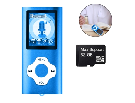 Reproductor De Mp3 Reproductor De Música Con Tarjeta De Memoria De 32Gb ELKUAIE