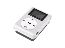 Reproductor MP3 Mini USB con Pantalla LCD, Compatible con Reproductor de Música Deportivo con Función FM, Plata Ushion