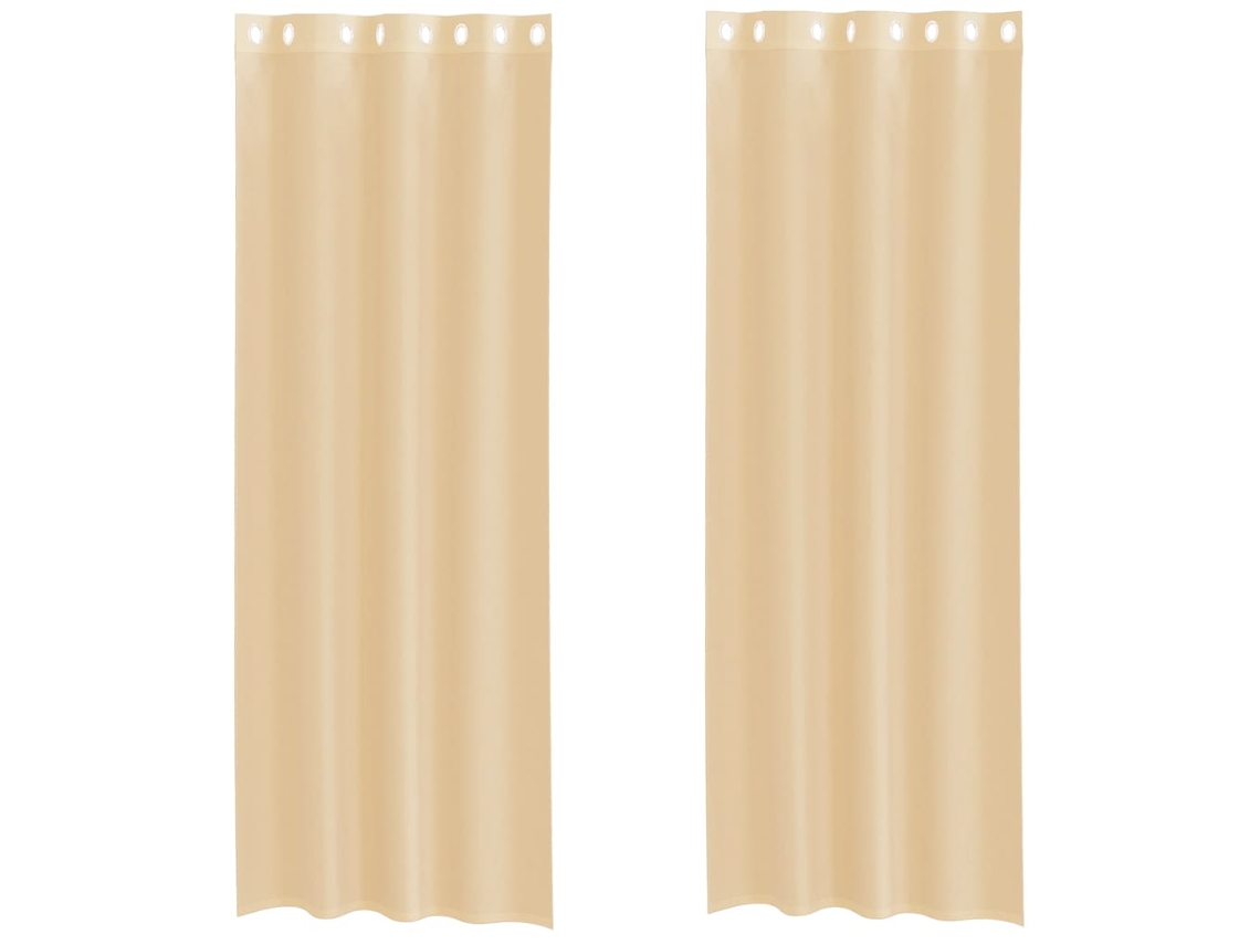 Maison Exclusive - Cortinas De Gasa Con Ojales 2 Uds Arena