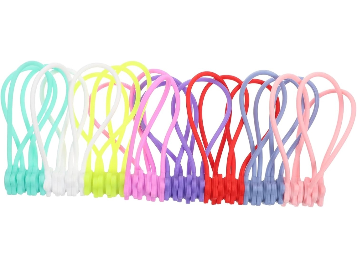 24 Piezas De Soportes Magnéticos Para Enrollar Cables Usb Y Cables De Datos