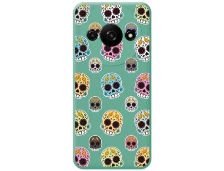 Funda Diseño Catrina para Xiaomi Redmi A3 TUMUNDOSMARTPHONE Silicona Líquida Verde