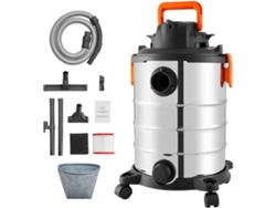 Aspiradora industrial de acero inoxidable de 30L con motor de 6 hp, alta succión y función de soplado Tekmaquinas