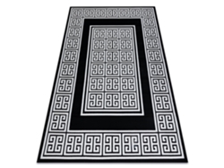 Alfombra Gloss Moderno 6776 85 Elegante, Marco, Griego Negro/Marfil (200 x 290 cm)