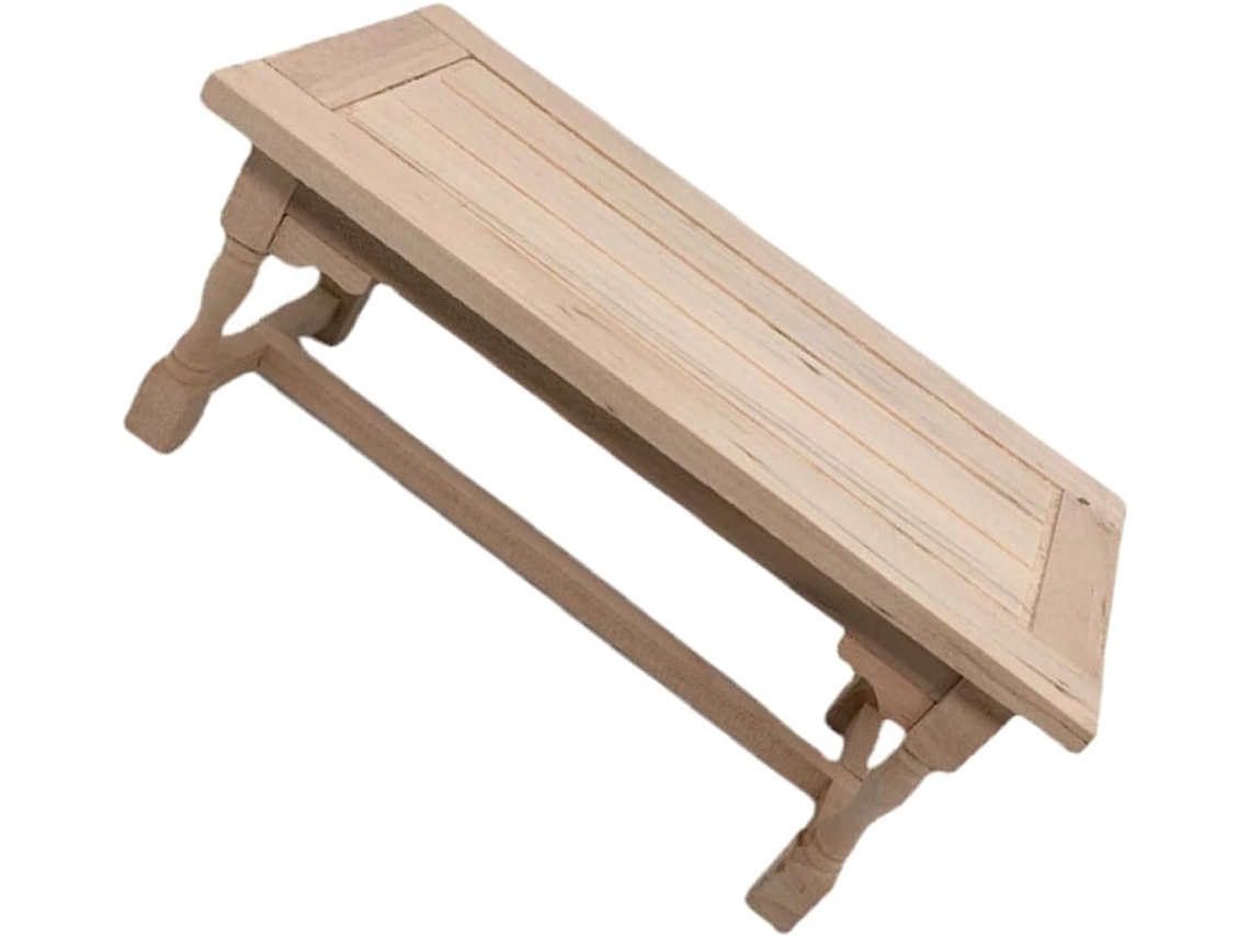 Mesa De Comedor En Miniatura Para Casa De Muñecas, Escritorio De Madera, Mesa Auxiliar Con Escalera.