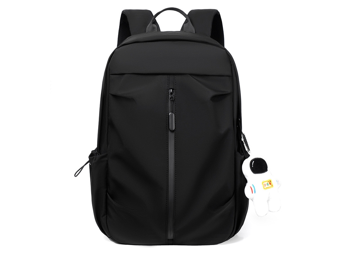 Mochila escolar, mochila negra de gran capacidad