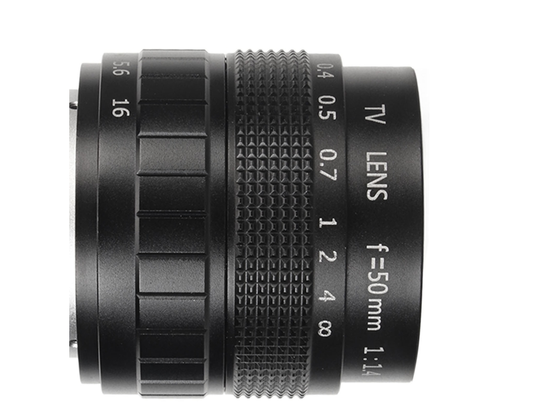 Objetivo Fijo Manual De 50 Mm F1.4, Gran Apertura, Enfoque Fijo Para Cámaras De Microscopio Industrial.