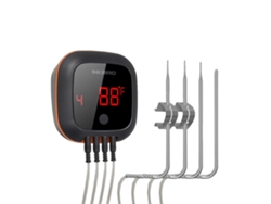 Termómetro inalámbrico Bluetooth para barbacoa, hasta 6 sondas, alcance inalámbrico de 100 m, 4 sensores OEM