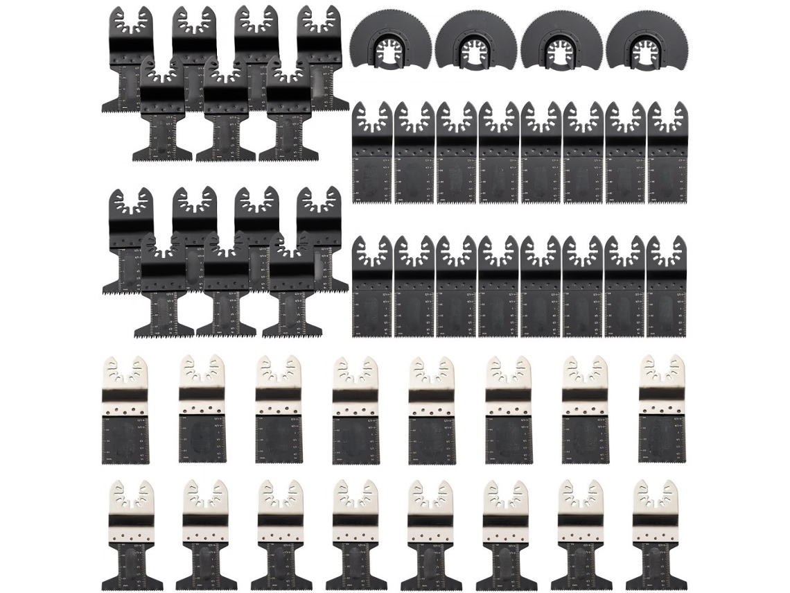 Juego de 50 Cuchillas Oscilantes para Multifunciones Corte Preciso en Madera, Metal y Plástico Tekmaquinas