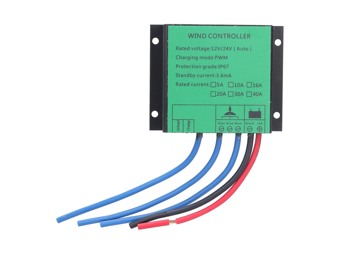 Controlador Pwm Para Turbina Eólica Regulador De Carga 100w-400w 12v 24v 40a Generador De Energía Eólica