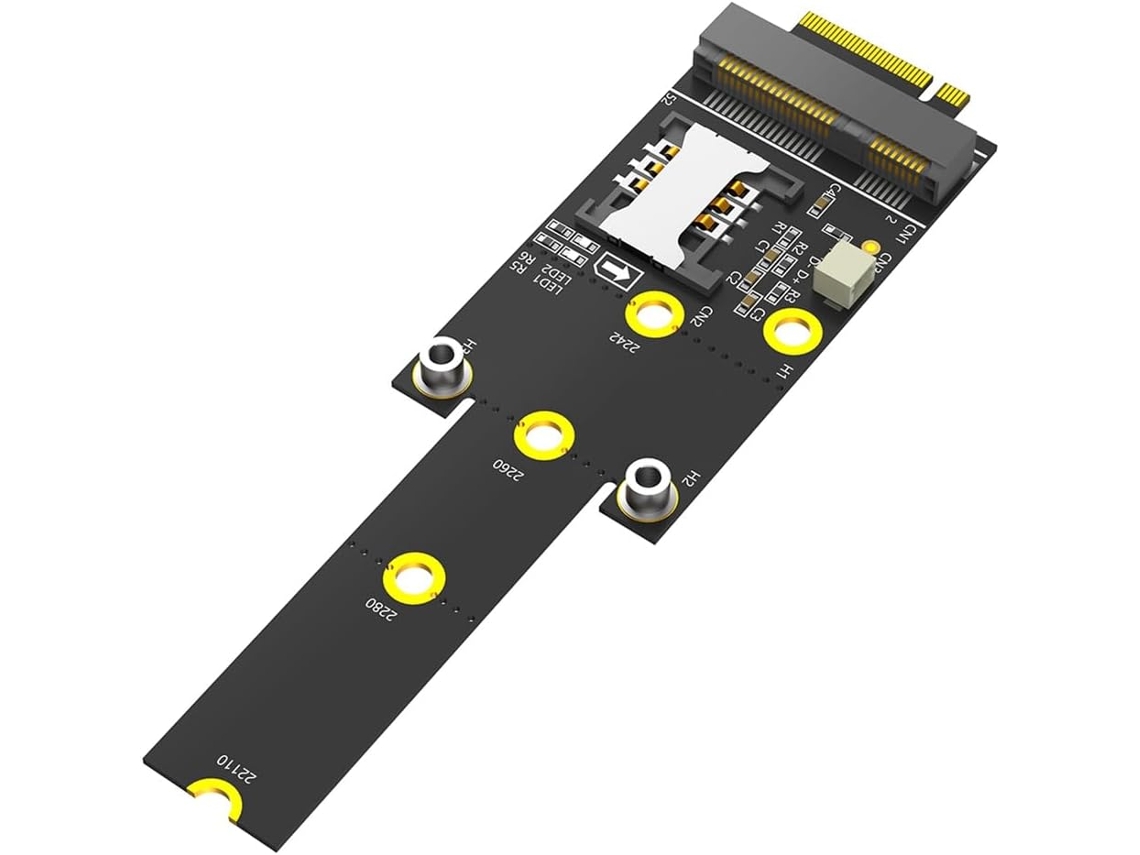 Adaptador Mini Pcie A M.2 (ngff) Key M Con Ranura Para Tarjeta Sim Para Módulo Wifi/wwan/lte