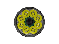 Linterna LED Army Green-lumintop Mach4695, 26000lm, con luz brillante y batería 46950, cargador USB-C, descarga de 32000 mAh, batería externa de autoprotección.
