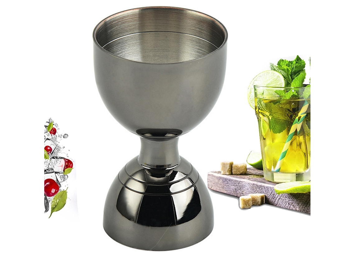 KOFIHETY Doble Dosificador de Cóctel en Acero Inoxidable para Bartending - Herramientas de Bar para Medir Dosis de Cóctel 2 oz/1 oz