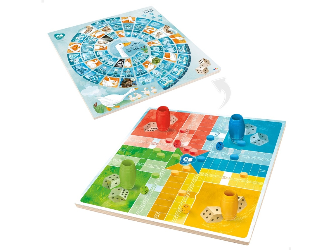 Juego Colectivo CB GAMES Parchís y oca de madera (Edad Mínima: 4 años)