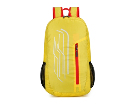 Mochila para deportes al aire libre, mochila plegable impermeable ligera, mochila de gran capacidad (amarillo)