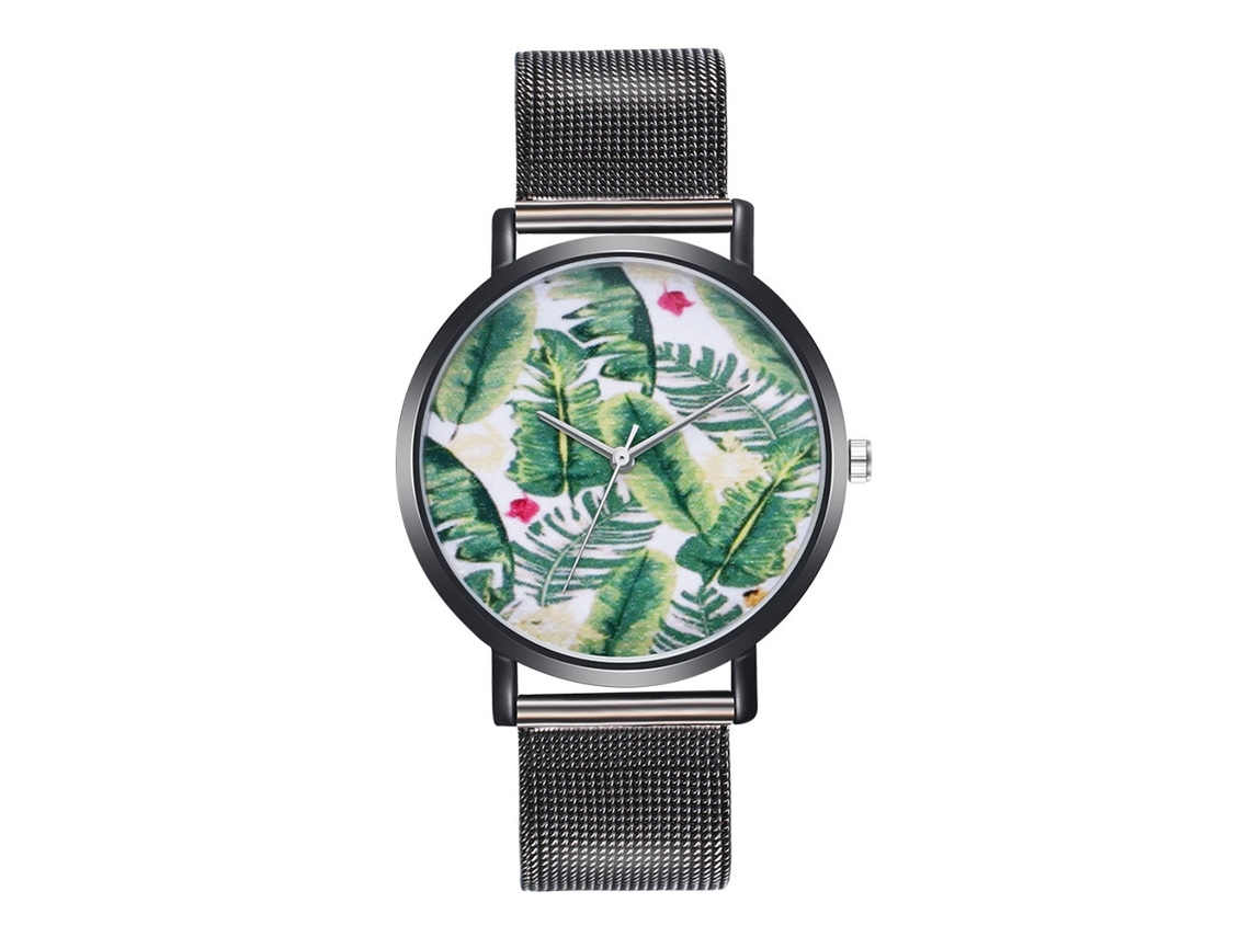Reloj De Pulsera Casual Unisex Zhoulianfa Con Movimiento De Cuarzo Negro.
