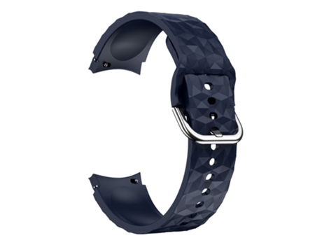 Correa de Silicona patrón de rombos para Samsung Galaxy Watch 4 40mm/44mm/Watch 4 Classic 42mm/46mm/Watch 5 40mm/44mm - azul medianoche