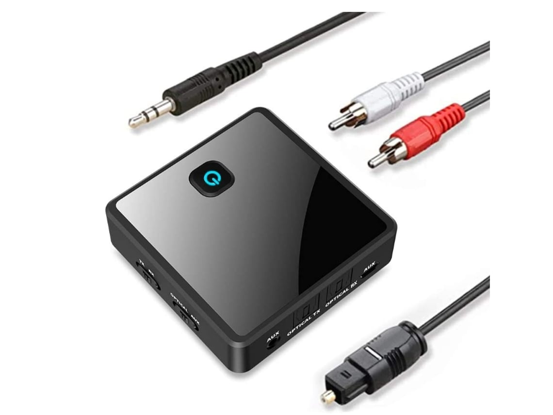 Receptor Bluetooth Yizhood Zf-380 3.5mm Rca/óptico Dual Link Negro