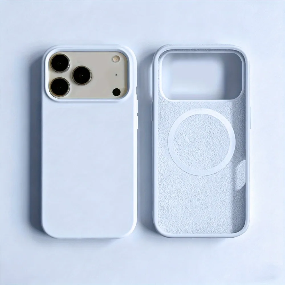 (iphone 12 Azul Cielo) Funda Magnética De Silicona Líquida Para Iphone, Compatible Con Fijación Magnética.