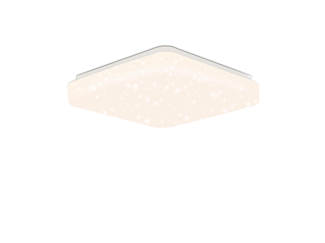 Luz de Techo Led para Dormitorio Lámpara de Cielo Estrellado de 21 Cm 15 W Decoración de Estrella Blanca Neutra Cuadrada para Pasillo Habitación Infantil NETTLIFE