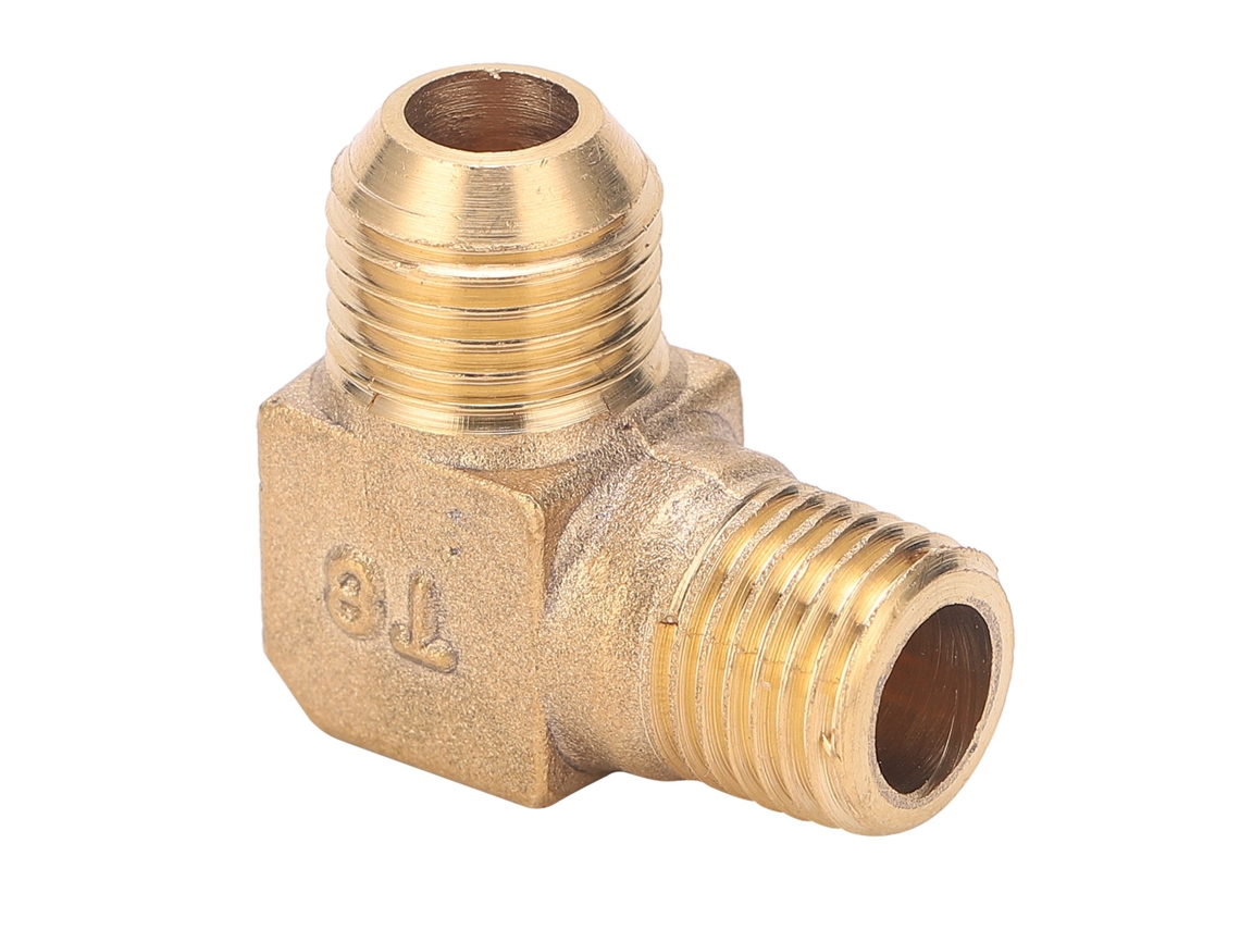 Conector angular de latón 2026 para compresor de aire, conexión roscada de 90°, 13 x 14 mm, G1/4