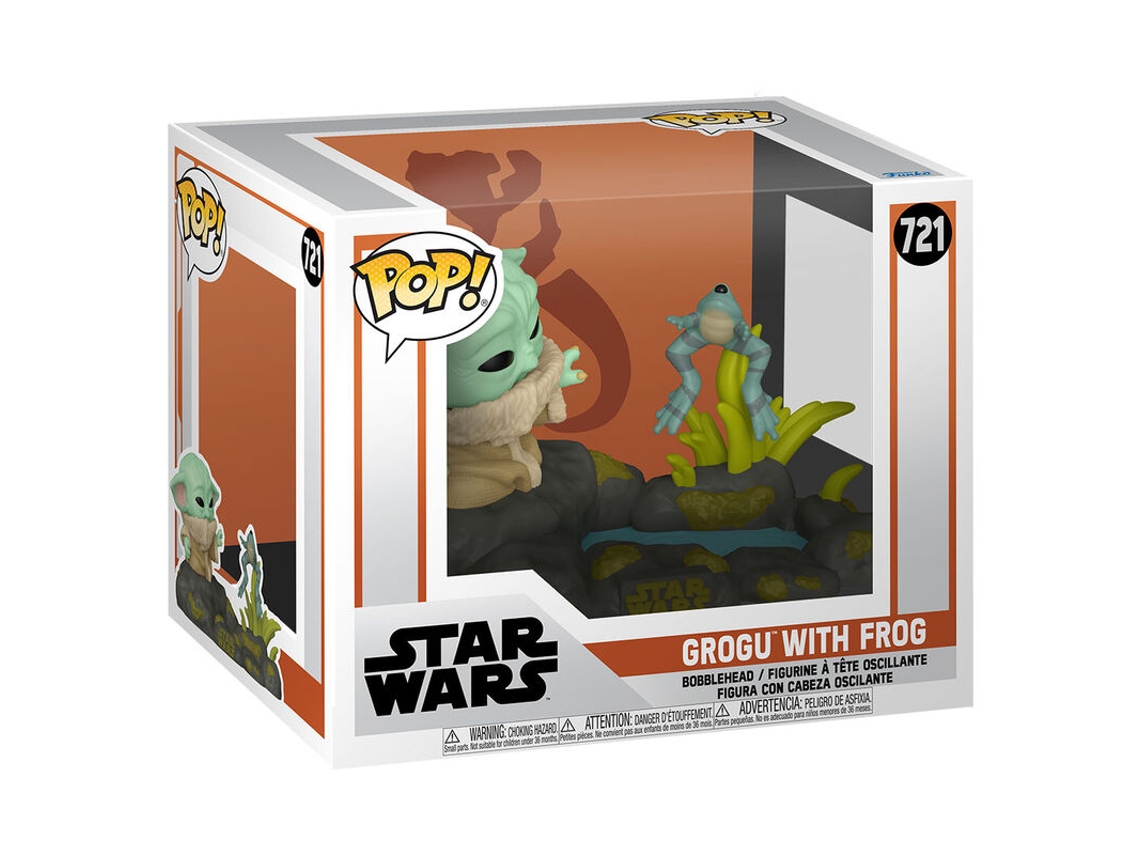 Figura Pop Deluxe Star Wars El Mandaloriano Grogu con Rana B.active