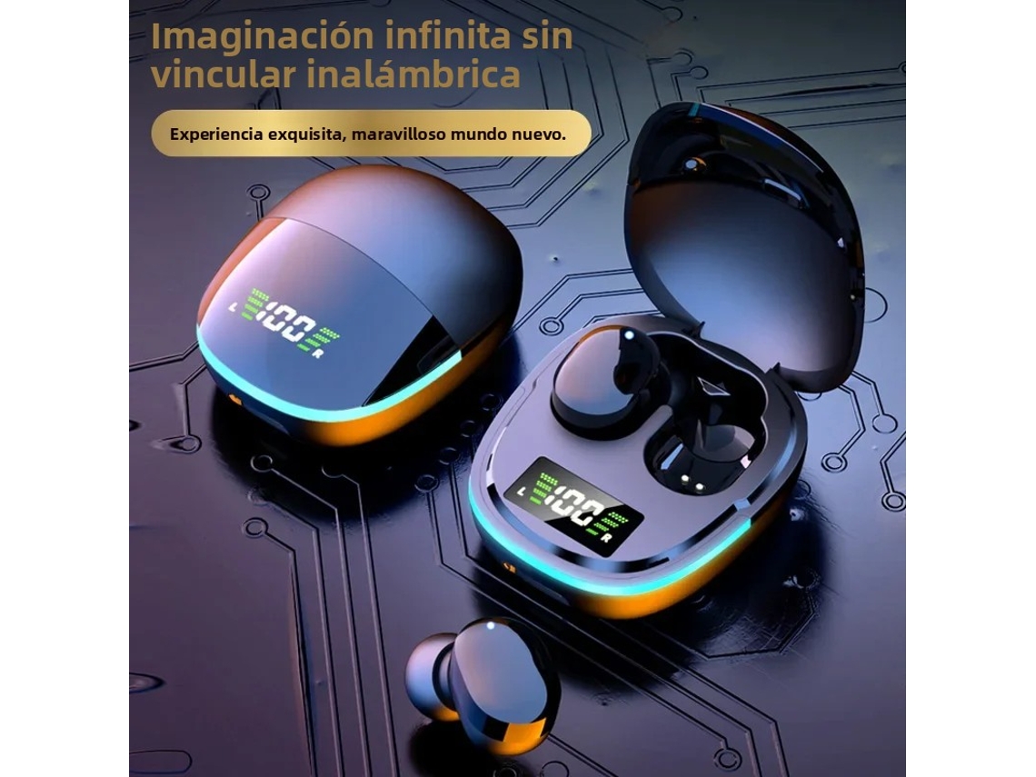 Auriculares inalámbricos Bluetooth con pantalla LED, cancelación activa de ruido, deportivos, MDUG