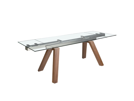 Mesa comedor extensible rectangular cristal templado ANGEL CERDA 160/200/240 x 90 x 76