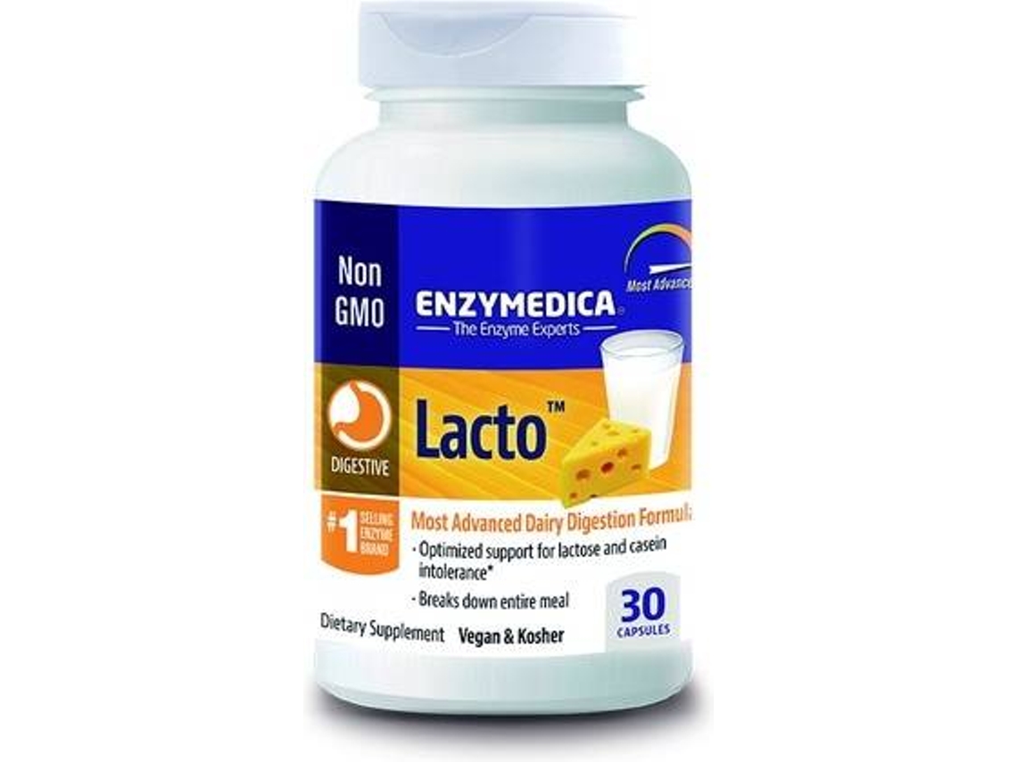 Complemento Alimentar ENZYMEDICA Lacto (30 cápsulas vegetais)