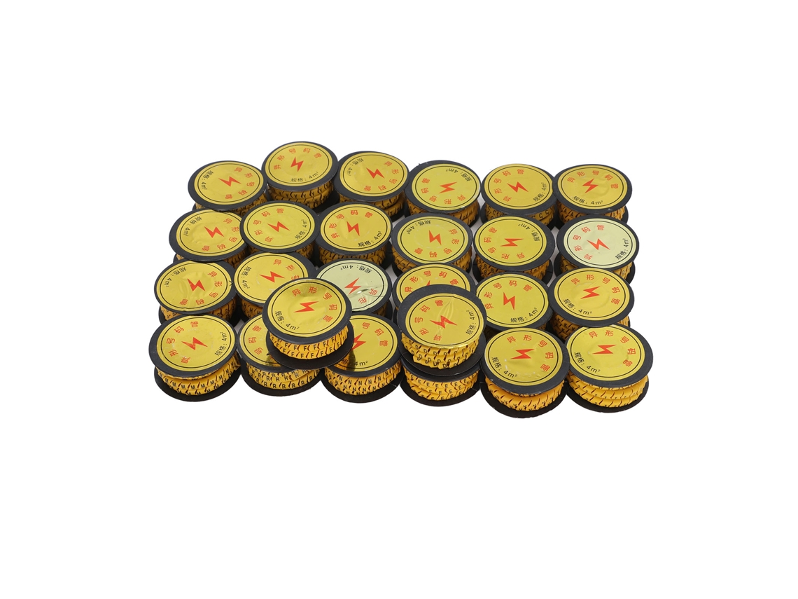 Juego De 26 Marcadores De Cable Tubular Con Letras Ec Az Y Números, Pvc, 4 M²