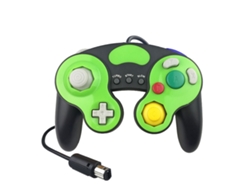 Mando De Juego Para Ngc, Con Cable, Para Wii Y Nintendo Gamecube (negro-verde) Cuich