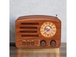 Radio de escritorio clásica retro FM AM, recargable y portátil, estéreo MP3 de 3 W, altavoz Bluetooth con entrada auxiliar y USB. Viewleaf