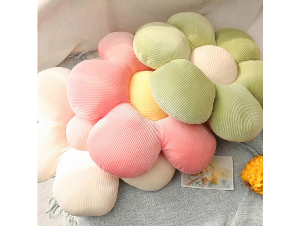 Omni-cojín Floral Suave Para Niñas, Adolescentes Y Bebés Ideal Para Leer Y Descansar En El Suelo 40cm Rosa