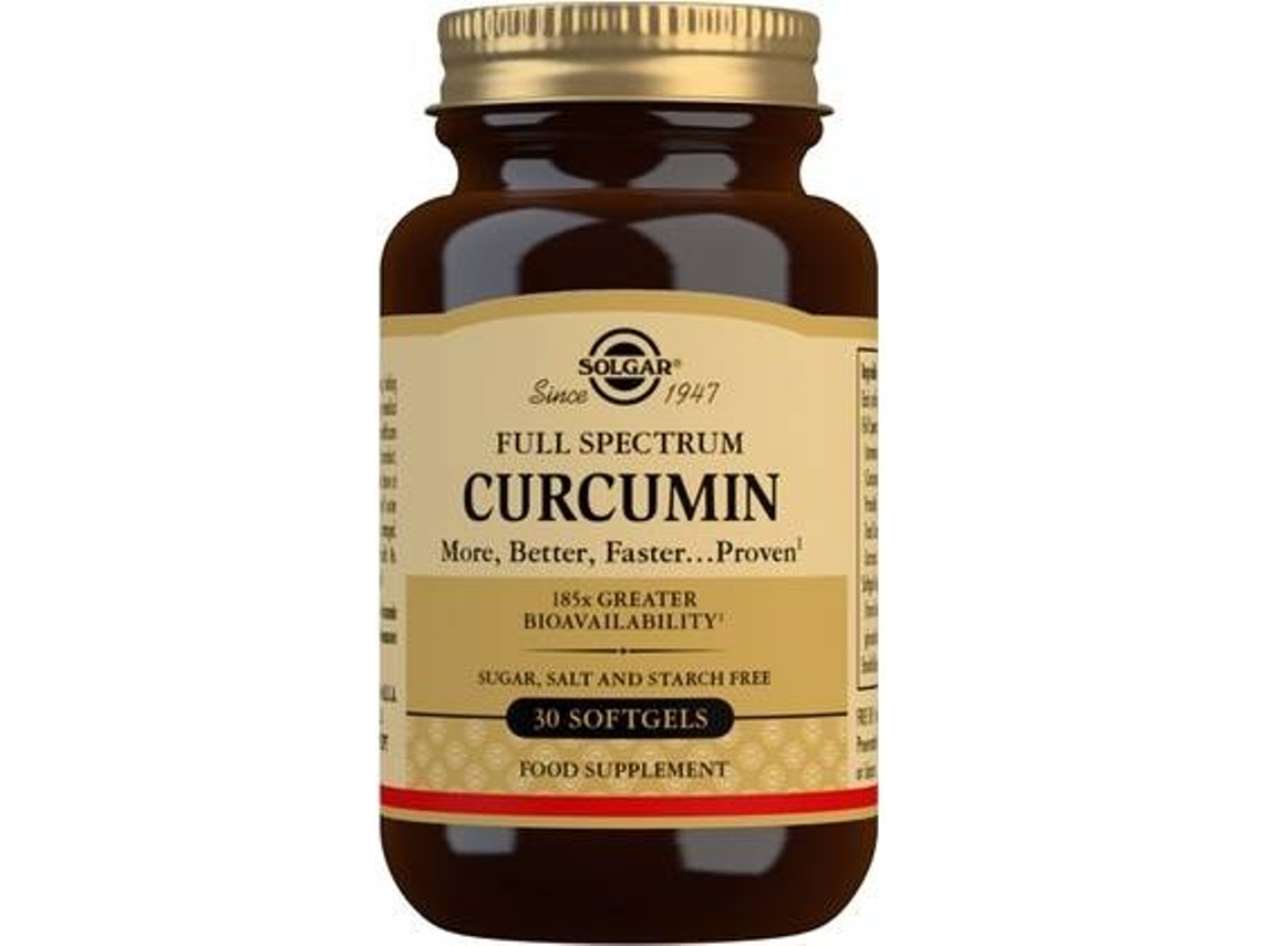 Complemento Alimentar SOLGAR Full Spectrum Cúrcuma (30 pérolas de 185mg)