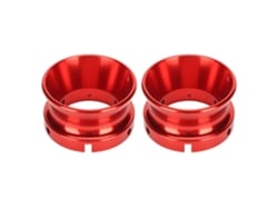 2 Adaptadores De Hub Nab Em Alumínio Polido Vermelho 10 Polegadas Universal Para Studer Revox Akai Teac