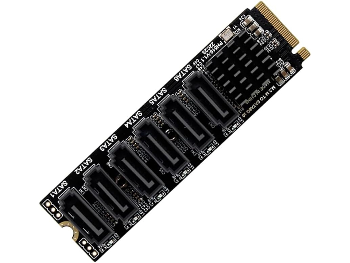 Adaptador Elevador M.2 Nvme Pci-e Pcie X4 X8 X16 A De 6 Puertos 3.0 Para Chasis De Servidor Pc Asm1166