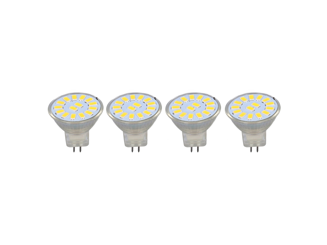 Rebe-4pcs Bombilla Led Mr11 15led 5w 500lm Base De Doble Pin Foco De Paisaje Para Sala De Estar Luz Cálida