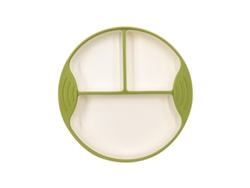 Plato de silicona con ventosa de 100 g para bebés y niños pequeños, diseño dividido, apto para microondas y lavavajillas.