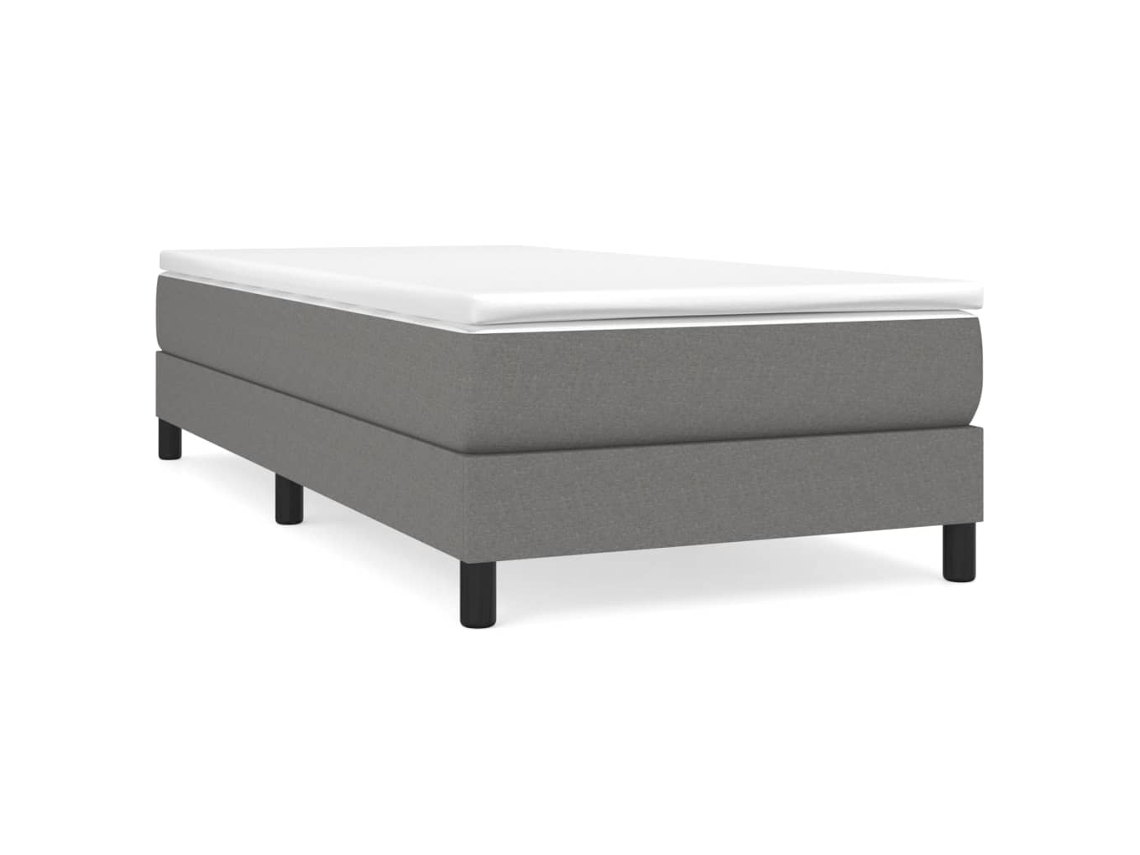 Maison Exclusive - Estructura De Cama Con Somier Tela Gris Oscuro 80x200 Cm
