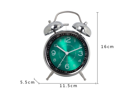 Pequeño reloj despertador de estudiante de hierro forjado reloj de escritorio de moda silencioso para niños reloj de cuarzo creativo ELKUAIE
