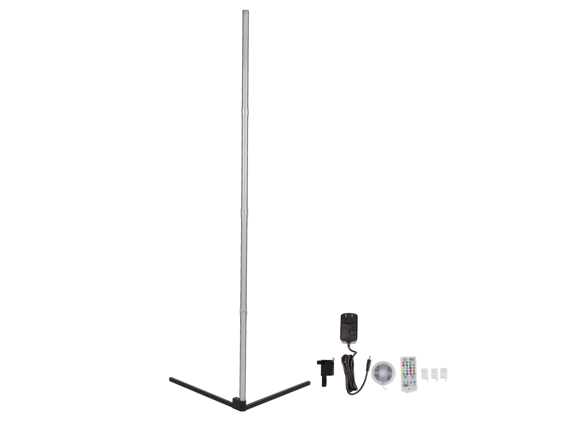 Bj-lâmpada De Pé Esquina Led Rgb Com Mudança De Cor, Controle Remoto E App Bluetooth, Iluminação Ambiente Para Sala E Dormitório 100‑240v Us