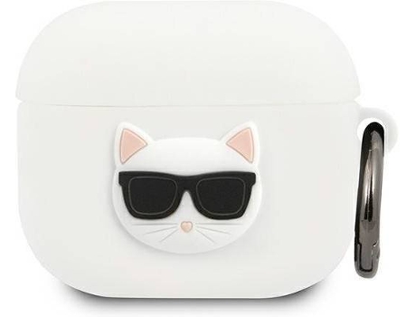 Carcasa Apple KARL LAGERFELD Airpods 3 Silicona Trasera Blanco